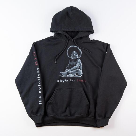 Notorious B.I.G. “Sky’s the Limit” Hoodie Sweatshirt Black Men’s M Hip Hop - Picture 1 of 7